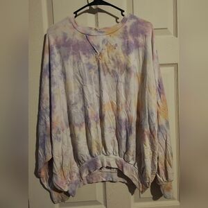 Young Fabulous & Broke Juliette Tie Dye Pullover Sweater Large
